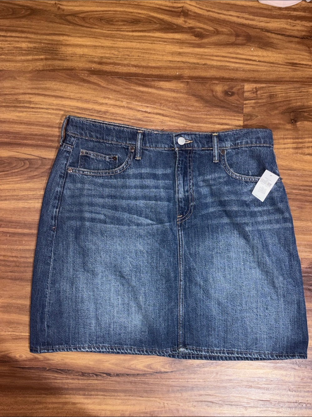 GAP Blue Denim A-Line Mini Skirt